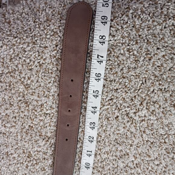 Allen Edmonds Men’s Brown Leather Belt Size 44 Made In USA 17527 - Picture 14 of 16